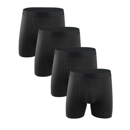 Boxer long en coton pour homme, sous-vêtement masculin